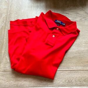 Men's Ralph Lauren Polo XL Red with navy blue emblem